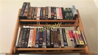 3 - 2 Shelf DVD Racks full of Blu-Rays, DVDs & VHS