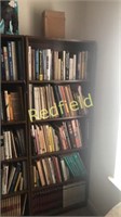 Bookshelf with contents of shelves