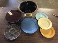 ASSORTED METAL DISHES
