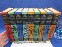 set of 9 "the junior classics" books