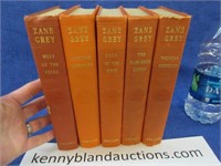 set of 5 zane grey books - 1930s