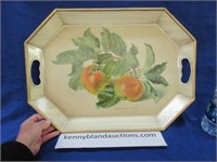 metal tray with fruit picture (print)