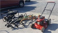 Mower, Trimmers, Leaf blower, generator, motor