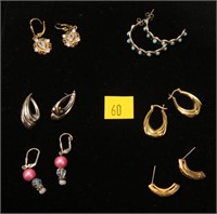 Lot, sterling silver earrings, 6 pairs