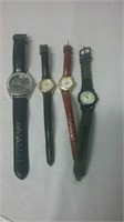 Four Working Watches With New Batteries