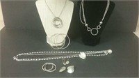 3 Necklaces & 4 Pairs Earrings