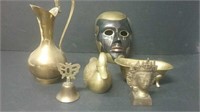 Brass Lot Includes Duck, Bell & More
