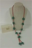 Unused Chunky Turquoise & Coral Necklace