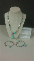 Colourful Turquoise Necklace & 2 Matching