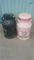 Pair Of Vintage Cream Cans