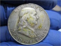 1948-D franklin silver half-dollar