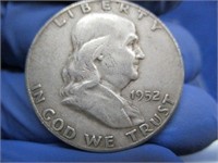 1952-D franklin silver half-dollar