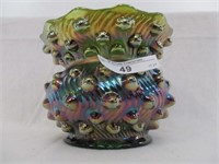 Millersburg radium green Hobnail Swirl