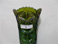 Millersburg green Ohio Star vase- VERY NICE!