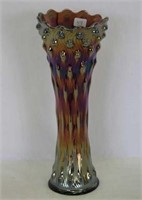 M'burg Hobnail Swirl 10 1/2" vase - amethyst