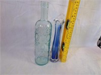 Cobalt Vase & Agua Bottle