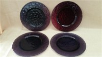 Eggplant Purple Glass Plates