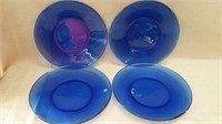 Cobalt Blue Glass Plates