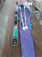 Snow Skis, Poles & Bag