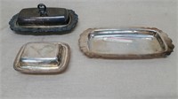 Silver Butter Dish Lot