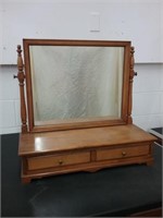 Solid Wood Antique Dresser Top Mirror
