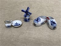 (4) Delftblue Ceramic Knick Knacks