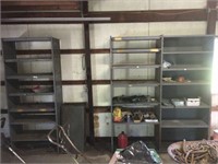 3 Metal Shelves & Contents in Garage