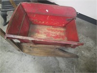Antique Small Wooden Snow Sled Wagon