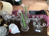 Miscellaneous Crystal Including Candlesticks