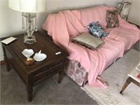 Upholstered Side Chair, Sofa and End Table & Misc