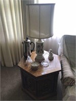 Lamp Table, Lamp & Miscellaneous