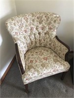 Pair of Upholstered Fan Back Chairs