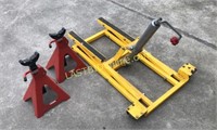 MOTORCYCLE JACK & 2 JACK STANDS