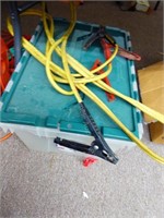 Empty tote & jumper cables