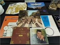 LOT OF MISC. RECORDS BEETLES, SIGNED RECORDS