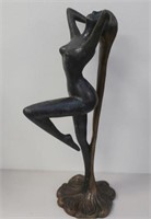20th century bronze figure of a nude female