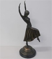 Art Deco bronze figure of a dancer