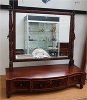 Regency inlaid mahogany dressing mirror