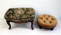 Two antique foot stools