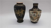 Two miniature Satsuma vases