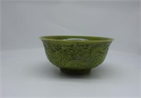 Chinese green porcelain Dragon bowl