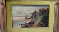 19thC gilt framed Oil landscape