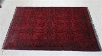 Afghan Khol Mohamadi dark red rug