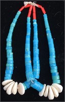 Native American Turquoise Disc Bracelet, 9"