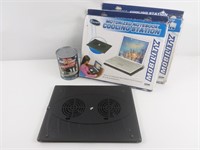 2 refroidisseurs pour notebook cooling station