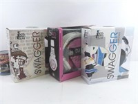 3 casques audio: Swagger et DJPro headphones