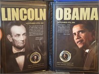 LINCOLN AND OBAMA HALF DOLLAR COINS