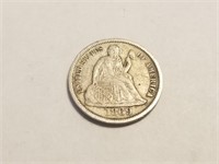1869-S SEATED LIBERTY SILVER DIME