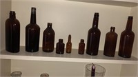 Brown bottles.