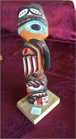 10" TOTEM POLE WOOD CARVING